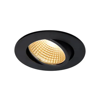 Spot incastrat, NEW TRIA 68 Ceiling lights, black Indoor LED recessed ceiling light black round 2700K 38° incl. driver clip springs