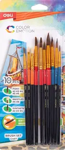 Set de pensule de pictură Deli Color Emotion - EC407, 10 buc.