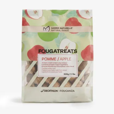 Gustare naturală echitație FOUGATREAT 500g MERE Cal și ponei