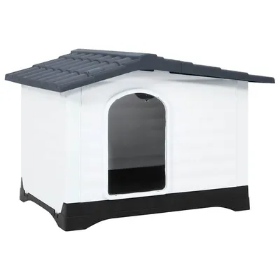 vidaXL Cușcă pentru câini gri 90,5x68x66 cm polipropilenă