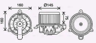 Ventilator Habitaclu Potrivit Ford B-Max, Ecosport, Fiesta Vii, Ka+ Iii, Puma, Tourneo Courier B460, Transit Courier B460, Transit Courier B460 Minivan 1.0-2.0 08.12