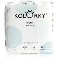 Kolorky Night Limited Fun scutece de unică folosință pentru noapte mărime L 8-13 kg 19 buc