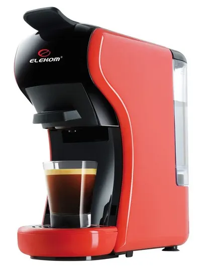 Aparat de cafea Elekom - EK-504, 19bar, 0.600l, negru/roșu