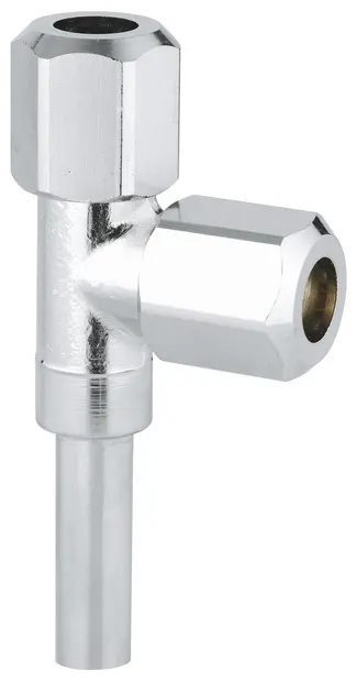 Ramnificatie in T Grohe Eggemann, 3/8'' x 3/8'' x 3/8'', metal, crom, 41007000