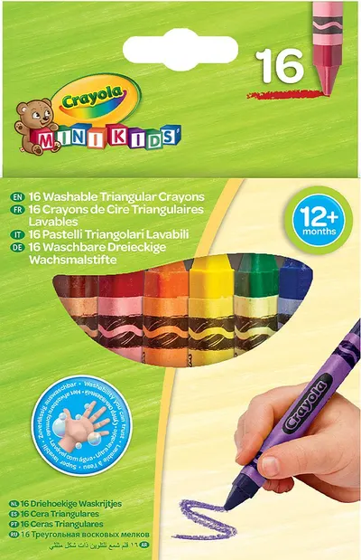 Creioane cerate Crayola Mini Kids - 16 culori