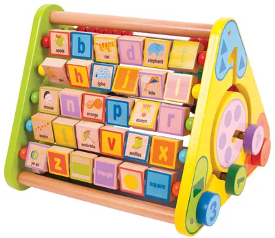Bigjigs Dumpster educațional din lemn - 5 activități în 1