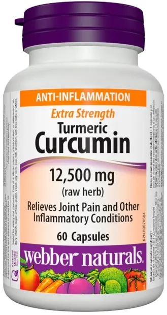 Turmeric Curcumin, 500 mg, 60 capsule, Webber Naturals