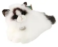 Jucărie de pluș Rappa Eco Friends - Pisică Ragdoll culcată, 35 cm