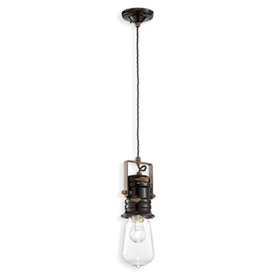 Lustra, lampa suspendata RETRO URBAN FINISH VIN - VINTAGE NERO C1740