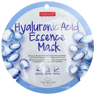 Purederm Masca pentru față Hyaluronic Acid Essence, 18 ml