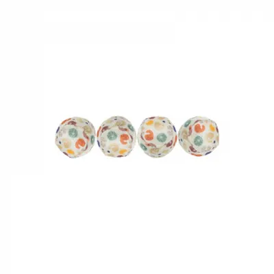 Set de 4 mingi cu imprimeu leopard pentru pisici 4 cm