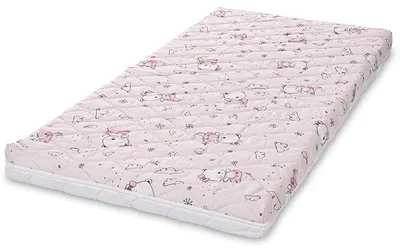 Saltea pentru copii Lorelli - Holiday, 70 х 140 х 10 cm, ursuleț balerină roz