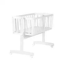 Pătuț leagăn alb cu roți 40x90 cm – Roba