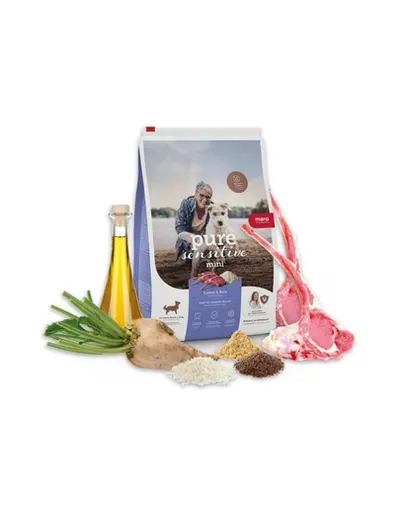 Hrană câini mici sensibili MERA Pure Sensitive Mini 4 kg miel &amp; orez digestie ușoară