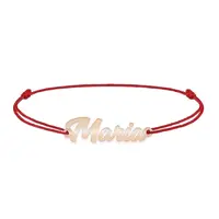 Nomine - Bratara snur personalizata cu nume din argint 925 placat cu aur roz