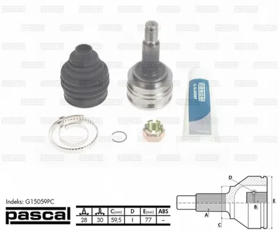 Cap planetara spre roata (28z 30z 59,5mm) MITSUBISHI LANCER VIII 1.5 1.5LPG dupa 2008