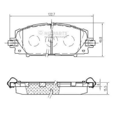 Set placute frana, frana disc NIPPARTS N3602148