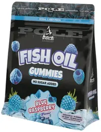 Fish Oil Gummies, zmeură albastră, 60 de bomboane gelatinoase, Pole Nutrition