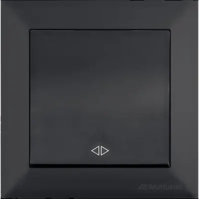 Intrerupator cap-cruce Mutlusan Candela 2125 408 0184, 1P, 10A, 250V, IP20, Negru Catifea