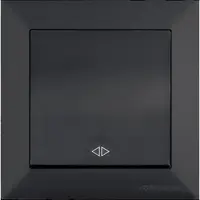 Intrerupator cap-cruce Mutlusan Candela 2125 408 0184, 1P, 10A, 250V, IP20, Negru Catifea