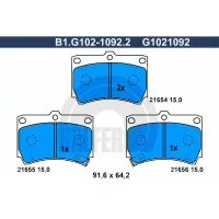 Set placute frana, frana disc GALFER B1.G102-1092.2