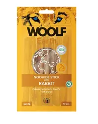 WOOLF Earth Noohide Stick with Rabbit S 90g batoane pentru caini, cu rata