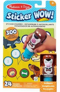 Set de joaca autocolante si stampila: Sticker Wow. Catelus