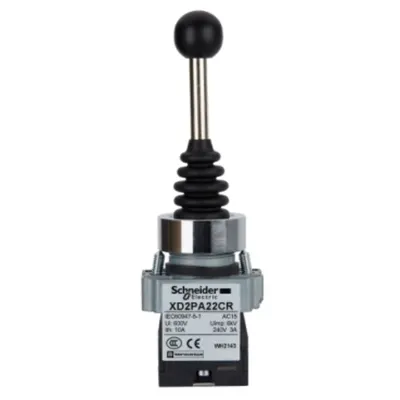 Joystick controller, Easy Harmony XB2, plastic, 22mm, 2 directii, centru cu revenire, 2NO