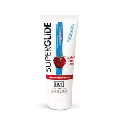 Lubrifiant comestibil, Hot, Superglide, zmeură 75 ml