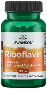 Riboflavin, 100 mg, 100 capsule, Swanson