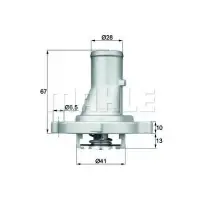 Termostat, lichid racire MAHLE ORIGINAL TI 68 87D