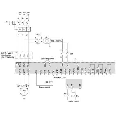 Softstarter Altivar ATS490, 38A, 208 V c.a. la 690V, control 110 A la 230 V c.a.