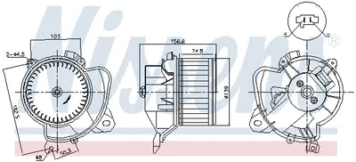 Ventilator habitaclu potrivit FIAT DOBLO, DOBLO CARGO, FIORINO, FIORINO MINIVAN, LINEA, QUBO, TIPO 1.3D-2.0D 10.06