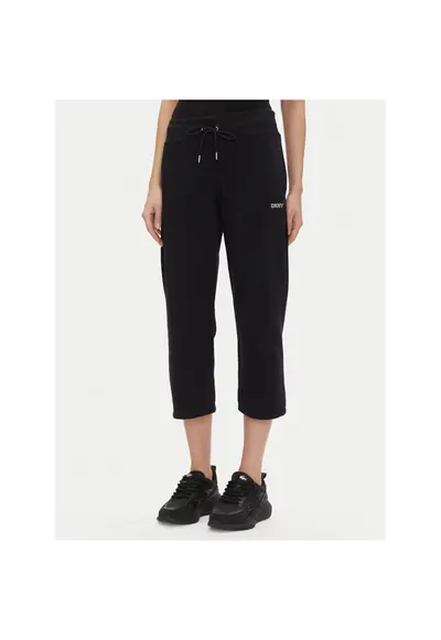 Pantaloni de trening dama DP5P3624 - Bumbac/Poliester - Negru - Negru