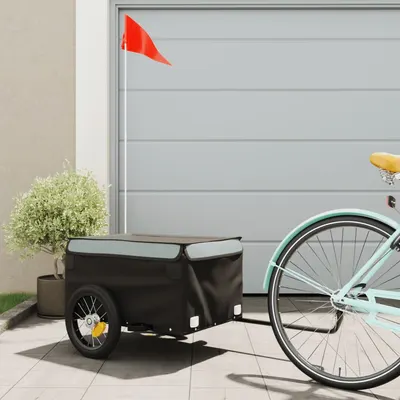 Gossi remorca pentru biciclete, negru si gri, 30 kg, fier