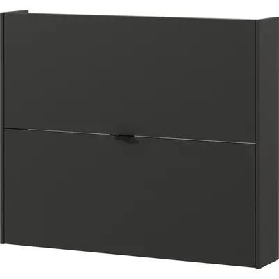 Pantofar gri antracit cu deschidere înclinată/suspendat cu aspect de lemn de stejar 100x83x18 cm Ameca – Germania