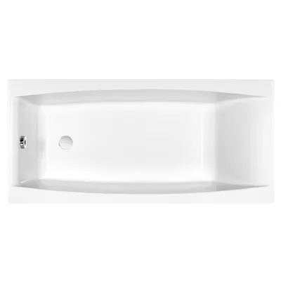 Cada baie incastrata Cersanit Virgo, 160 x 75 cm, dreptunghiulara, alb lucios