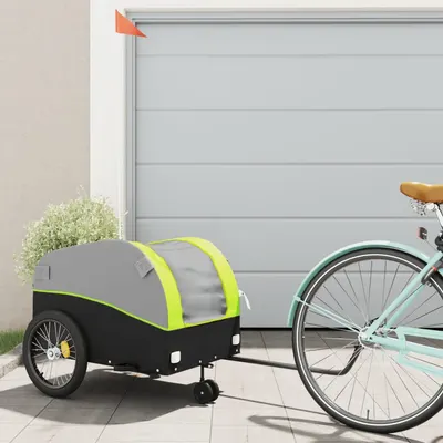Gossi remorca pentru biciclete, negru si verde, 45 kg, fier