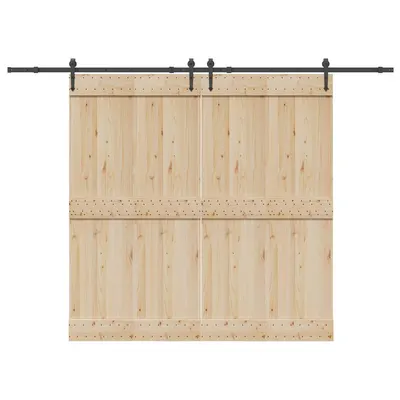 Gossi set feronerie pentru usi glisante, negru, 305 cm, otel