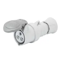 Priza industriala mobila HP - IP44/IP54 - 2P+E 16A >250V d.c. - GREY - 8H - Strangere cu surub