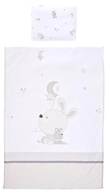 Set de dormitor din 3 piese Lorelli - Little Rabbits, gri