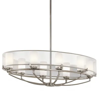Corp de iluminat suspendat, lustra Saldana 8 Light Oval Chandelier