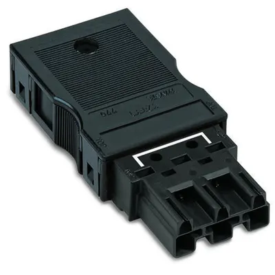 Shorting plug; with assembled strain relief housing; 3-pole; Cod. A; Bridge L-N; 4,00 mm²; black