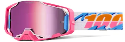Ochelari atv cross 100% Armega LeFreak HiPER, lentila oglinda roz