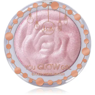 J.Cat Beauty You Glow Girl iluminator compact culoare 106 Bella Rose 8.5 g