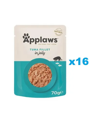 APPLAWS Cat Adult Pouch Tuna in Jelly Pachet plicuri pisica, cu ton in aspic 16x70 g