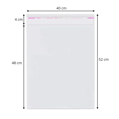 Pungi cu clapetă adezivă - lungimi între 45 și 100cm (set 100 buc) - 40x52cm