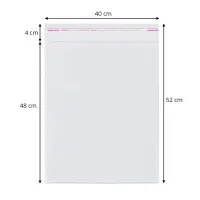 Pungi cu clapetă adezivă - lungimi între 45 și 100cm (set 100 buc) - 40x52cm