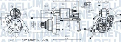 Electromotor (12v, 1,1kw) Potrivit Audi A3; Seat Altea, Altea Xl, Ibiza Iv; Skoda Fabia Ii, Octavia Ii, Roomster, Superb Ii, Yeti; Vw Golf Plus V, Golf V, Golf Vi, Jetta Iii 1.2-2.0d 01.04