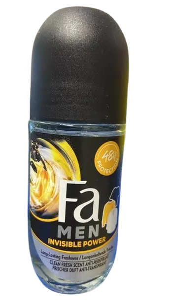 Deodorant roll-on anti-perspirant pentru barbati Invisible Power, 50ml, Fa